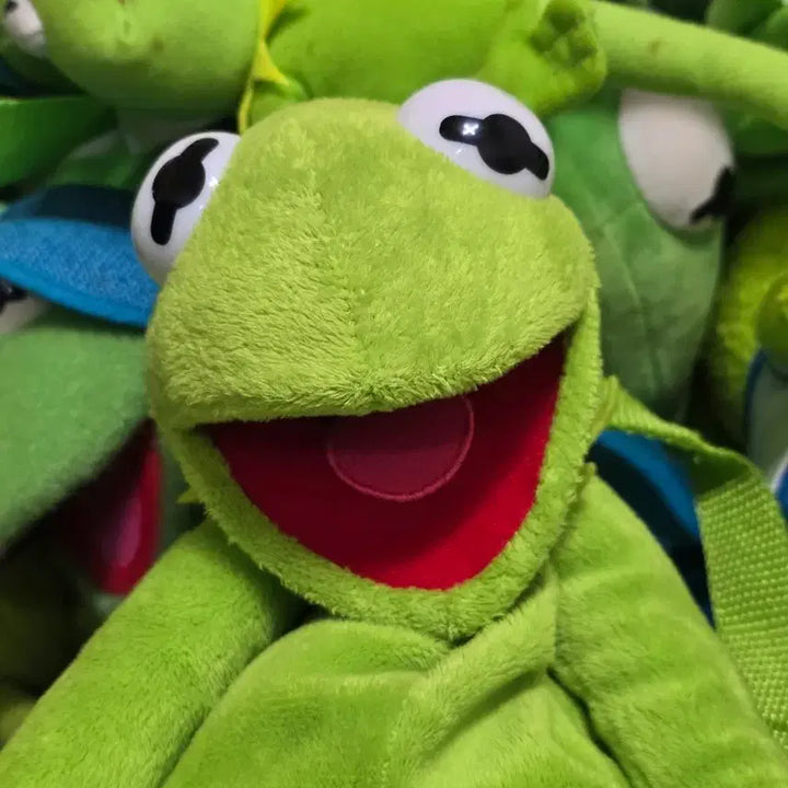 [BUNJANG] Disney Muppet Kermit Frog Plush Backpack Bag / 디즈니 머펫 커밋 개구리 인형 백팩 가방