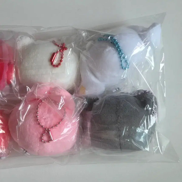 [BUNJANG] Sanrio Characters (Hello Kitty, My Melody, Kuromi, Cinnamoroll) Kogaru Design Mini Plush Keychain Set (Sealed) / 미개봉/4종 세트) 키티 마이멜로디 쿠로미 시나모롤 쿄가루 인형 가챠
