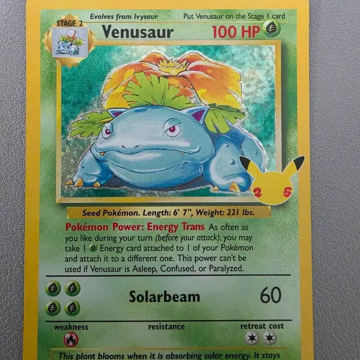 [BUNJANG] Pokemon 25th Anniversary North American Edition Venusaur Card / 포켓몬 카드 25주년 북미판 이상해꽃