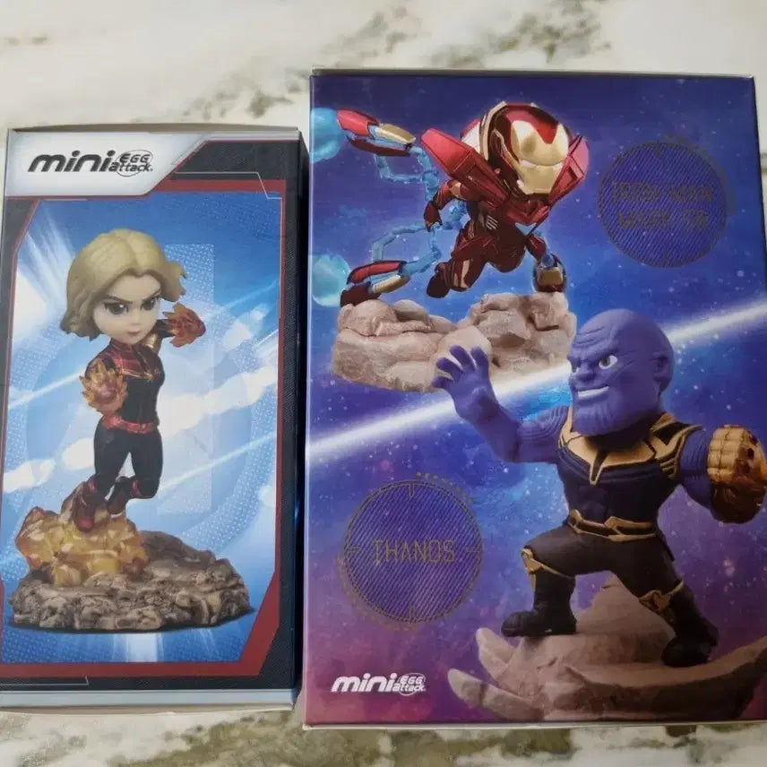 [BUNJANG] Beast Kingdom Mini Egg Attack Thanos &amp; Captain Marvel Set / 어벤져스 미니에그어택 타노스, 캡틴마블