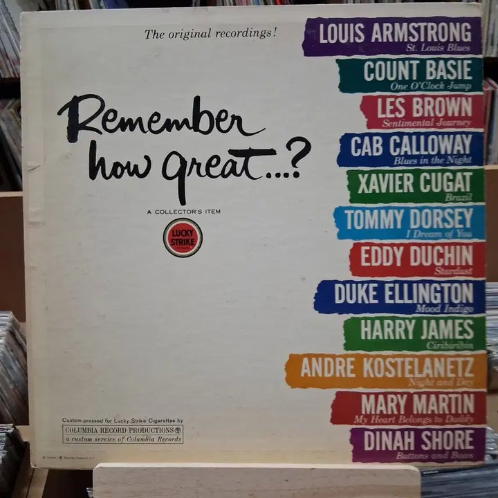 [BUNJANG] Old Jazz Lucky Strike Columbia Records Commemorative LP / 올드 재즈 럭키 스트라이크 콜롬비아 레코드 기념 LP