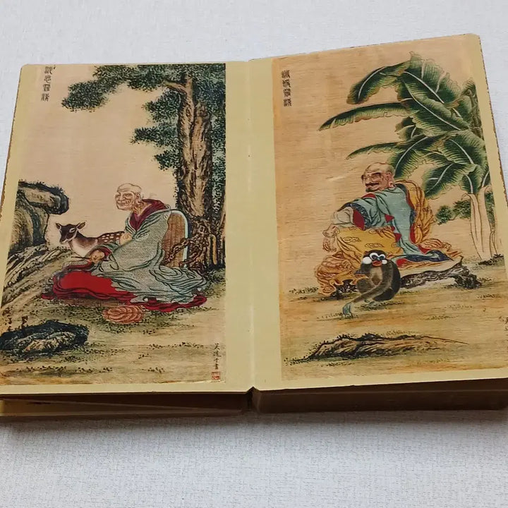 [BUNJANG] Gomi Sukcalligraphy and Colored Painting 18 Arhat Scrolls / 고미숙육필채색화 18나한도화첩