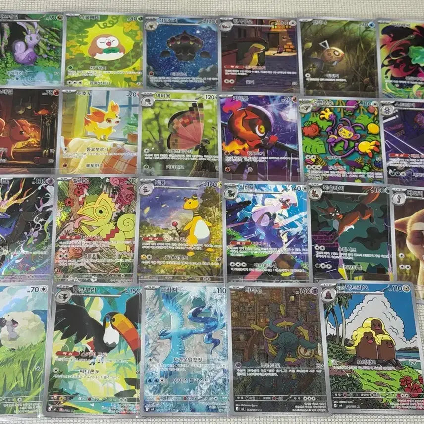 [BUNJANG] Pokemon Card Lot - SR &amp; AR Cards (Non-Duplicate, Includes Abyss Eye) / 포켓몬카드 어비스아이포함 미중복 SR AR 40장 일괄 상태최상!