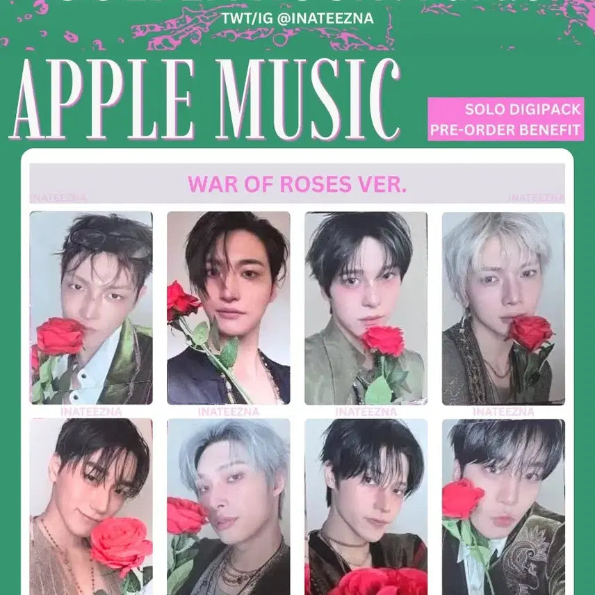 [BUNJANG] ATEEZ Golden Hour: Part. 5 Apple Music Digi Pack Lucky Draw Roses Ver. Set / 에이티즈 애플뮤직 장미의전쟁 특전 세트
