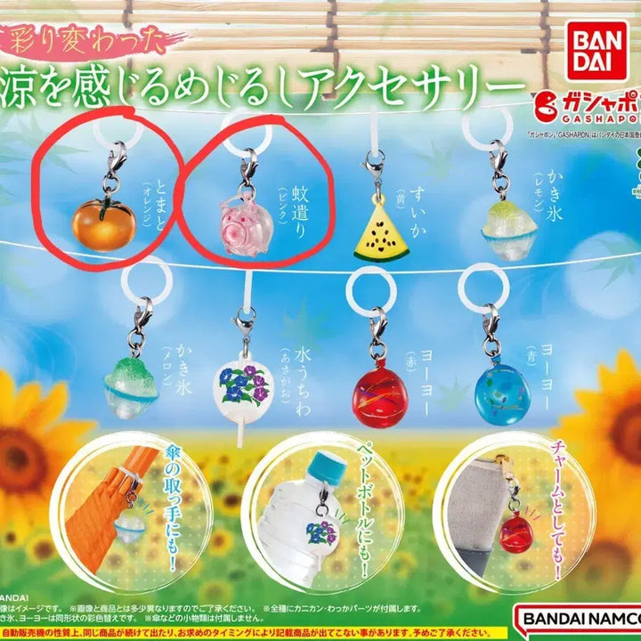 [BUNJANG] Bandai Summer Temperature Marker Gacha Tomato Mosquito Coil / 반다이 여름의 온도 메지루시 가챠 토마토 모기향