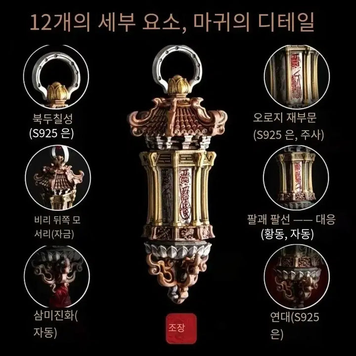 [BUNJANG] Taoist Talisman Necklace Set / 도가 완벽 최고급 부적 금강재물성/불 금강진언 목걸이 세트