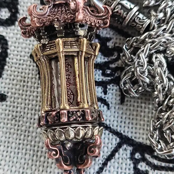 [BUNJANG] Taoist Talisman Necklace Set / 도가 완벽 최고급 부적 금강재물성/불 금강진언 목걸이 세트