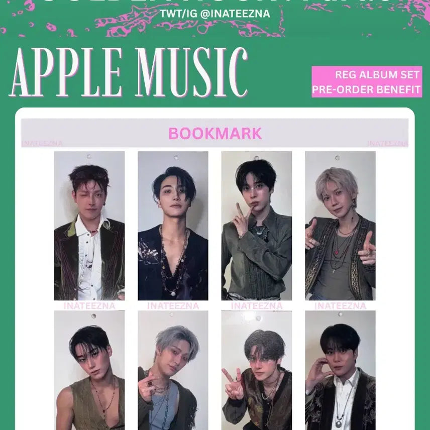 [BUNJANG] ATEEZ San Golden Hour Part.5 Apple Music POB Photocard / 에이티즈 애플뮤직 북마크 특전 - 산