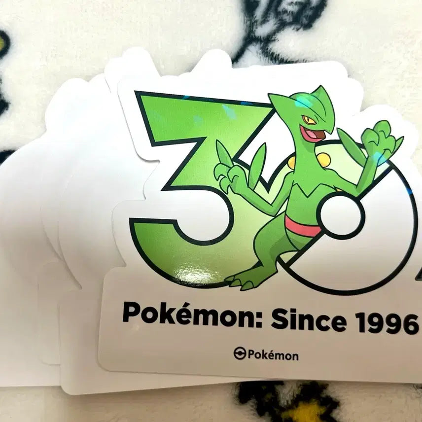 [BUNJANG] Pokemon 30th Anniversary Logo Sticker Namuking + Random 3 Sheets / 포켓몬 30주년 로고 스티커 나무킹 +랜덤3장 판매