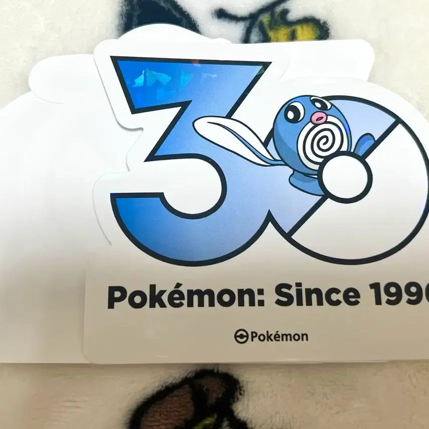 [BUNJANG] Pokemon 30th Anniversary Logo Sticker Set (Wooper + 2 Random) / 포켓몬 30주년 로고 스티커 발챙이+랜덤2장 판매