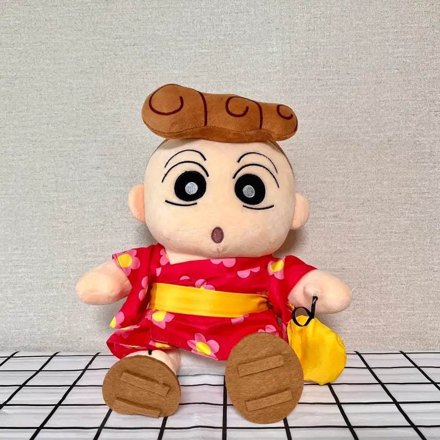 [BUNJANG] Crayon Shin-chan Chibi Angel Mid-Size Plush Doll / 새상품) 짱구는못말려 기모노 짱아 중형 인형
