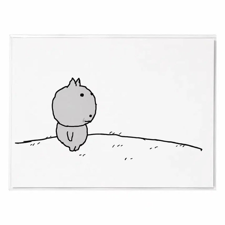 [BUNJANG] Nugusa Little Gray Cat Postcard (Solitude Version) / (팝업제품/당일배송) 누가사 작은 회색고양이 엽서 (고독버전)