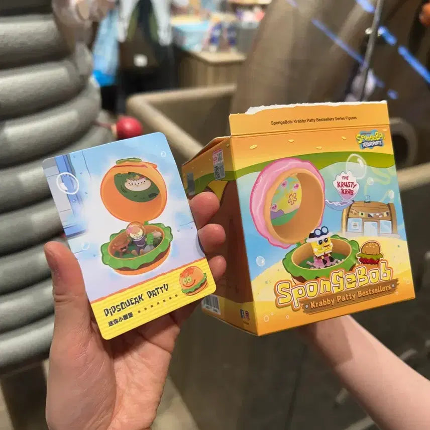 [BUNJANG] Pop Mart SpongeBob Krabby Patty SpongeBob Figure (Sealed) / (미개봉)팝마트 스폰지밥 패티 피규어 다람이 팔아요
