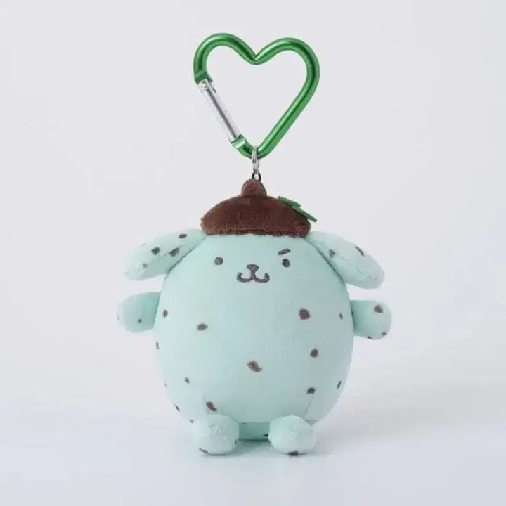 [BUNJANG] Sanrio Pompompurin Happy Flavor 2nd Edition Heart Carabiner Mint Chocolate / 산리오 폼폼푸린 해피플레이버 2탄 하트카라비너 / 민트초코