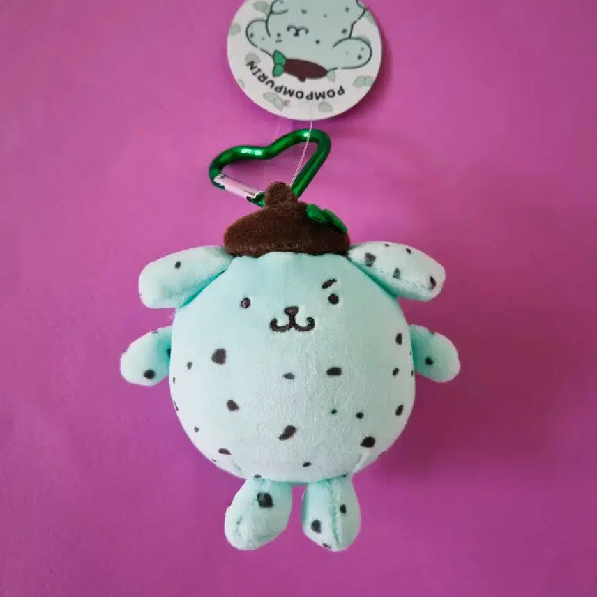 [BUNJANG] Sanrio Pompompurin Happy Flavor 2nd Edition Heart Carabiner Mint Chocolate / 산리오 폼폼푸린 해피플레이버 2탄 하트카라비너 / 민트초코