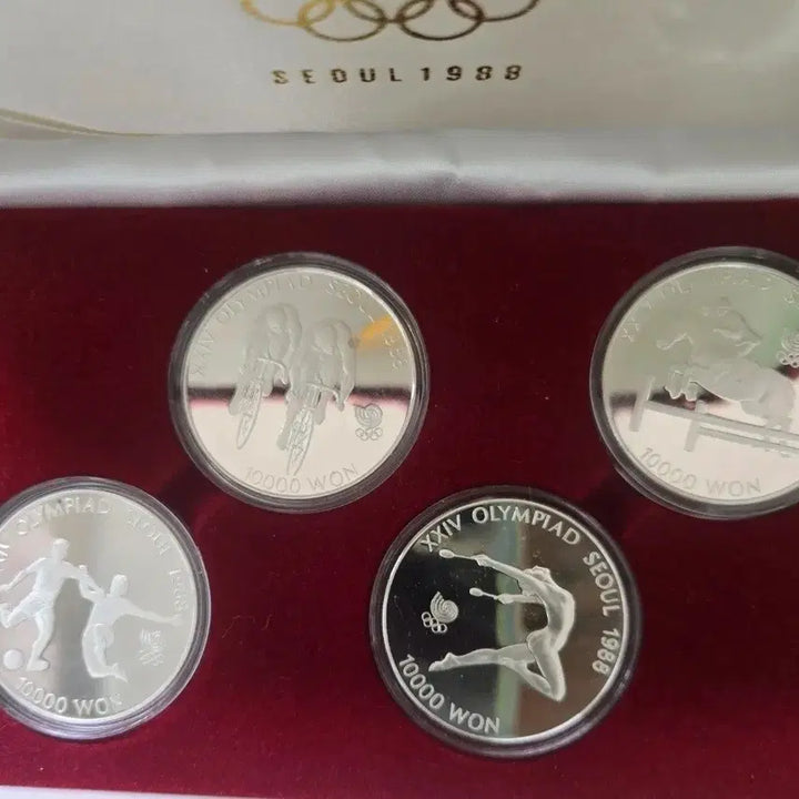 [BUNJANG] 1988 Seoul Olympics Commemorative Silver Coins 4-Type Set / 서울 올림픽 4온스 은화