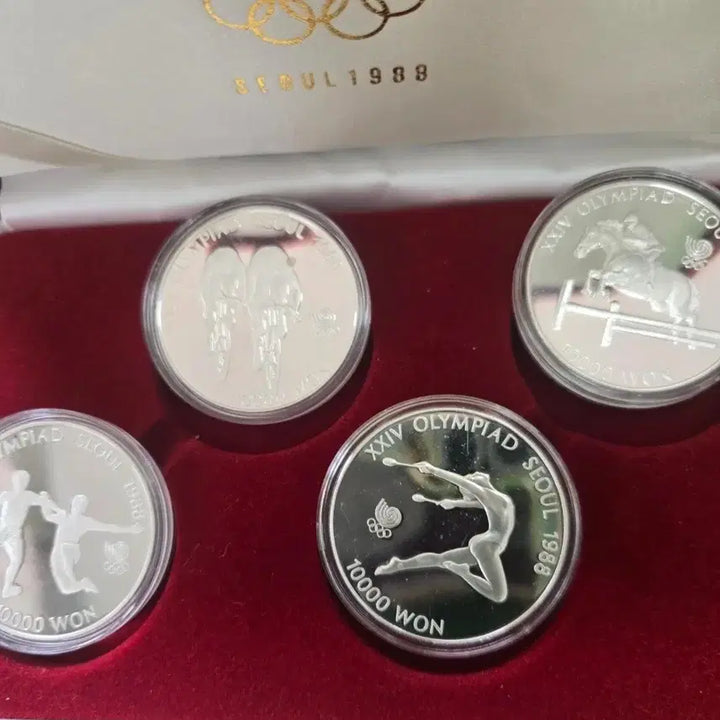 [BUNJANG] 1988 Seoul Olympics Commemorative Silver Coins 4-Type Set / 서울 올림픽 4온스 은화