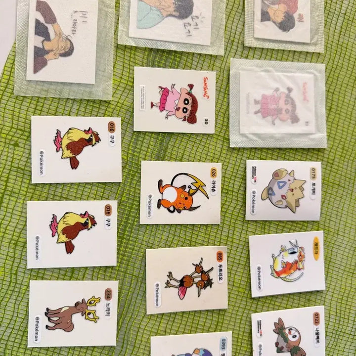 [BUNJANG] Pokemon, Chinet, Jjanggu Ttibu Seal Sticker Set / 포켓몬 치인트 짱구 띠부씰