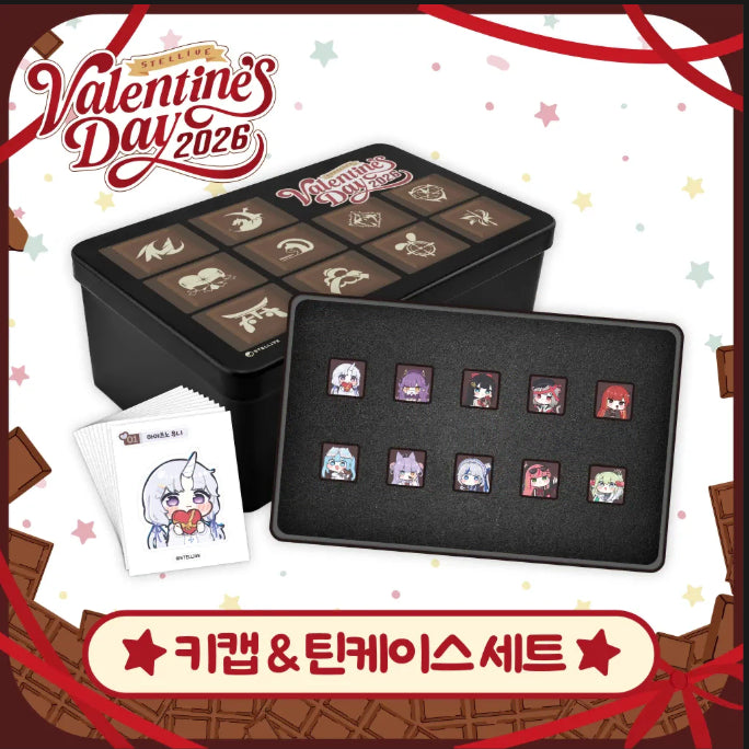 [BUNJANG] Stellive Valentine Keycap Tin Case Set / 스텔라이브 발렌타인 키캡 틴케이스 세트 팝니다