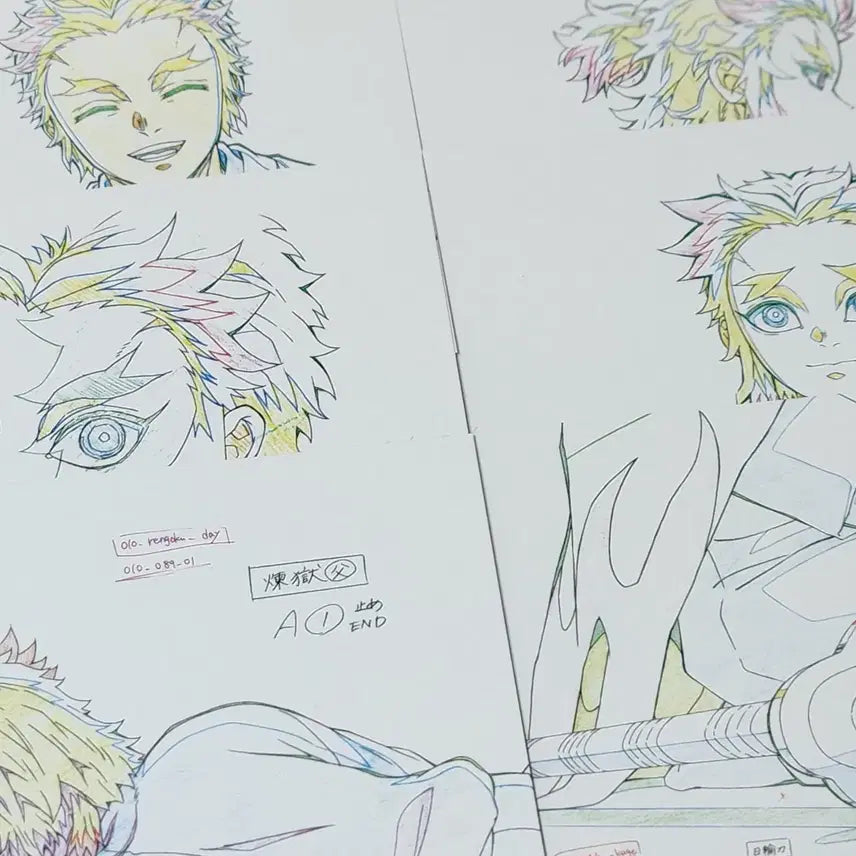 [BUNJANG] Demon Slayer Kyojuro Rengoku Senjuro Shinjuro Infinite Train Original Art Postcard Set / 귀멸의 칼날 렌고쿠 쿄쥬로 센쥬로 신쥬로 무한열차 원화 엽서 세트