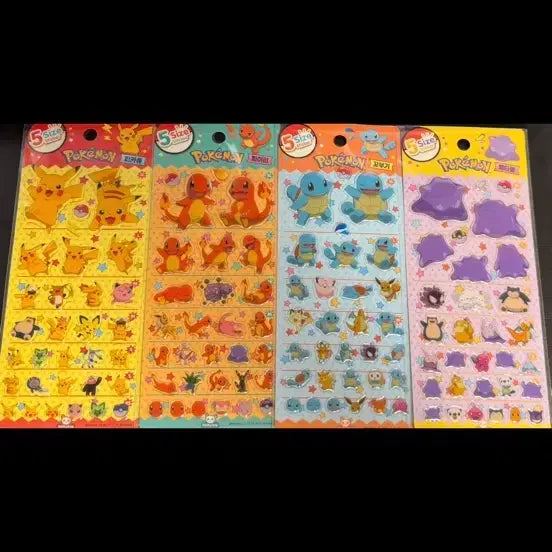 [BUNJANG] Pokemon Sticker Set (4 Types) / 포켓몬 스티커 4종