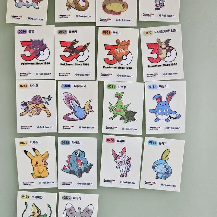 [BUNJANG] Pokemon Bread Stickers Bundle Set (33 types) / 포켓몬 띠부실 33종 판매