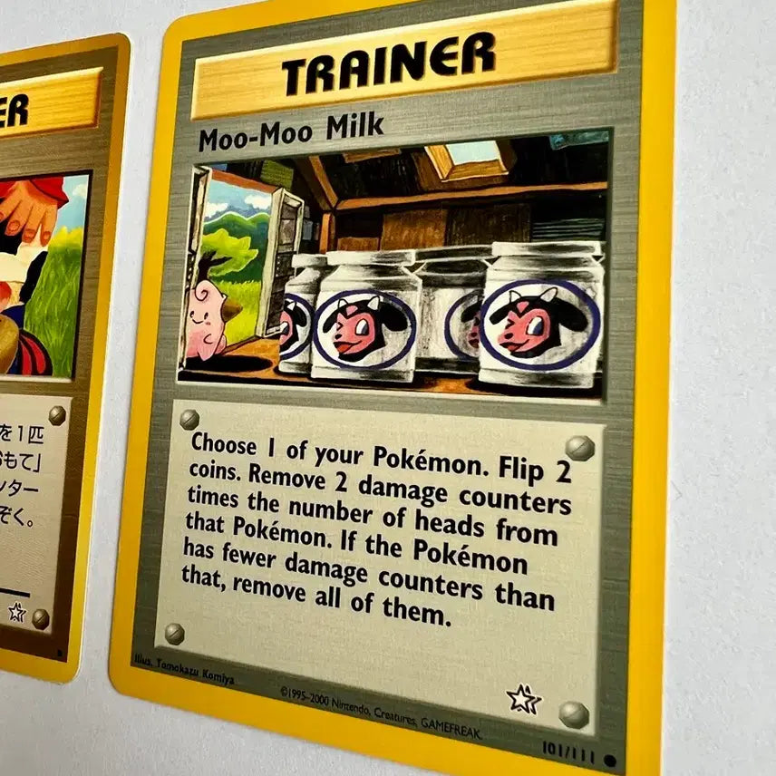[BUNJANG] Pokemon Early Japanese Limited Edition &amp; North American MooMoo Milk Cards / 초희소)포켓몬 포켓몬스터 2000년 초기 일본 한정판 + 북미판 무무밀크