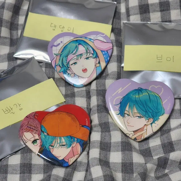 [BUNJANG] Cardcaptor Sakura KINOFANS Kanato Heart Can Badge Bundle Set / (일괄) 얼굴만으론 좋아할 수 없어요 하트 캔뱃지 카나토
