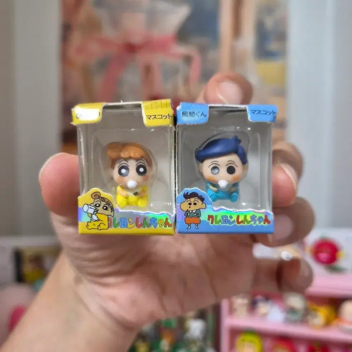 [BUNJANG] Crayon Shin-chan Ang Ang &amp; Cheolsu Baby Rice Grain Figurines Set / 짱아 철수 베이비 쌀알피규어