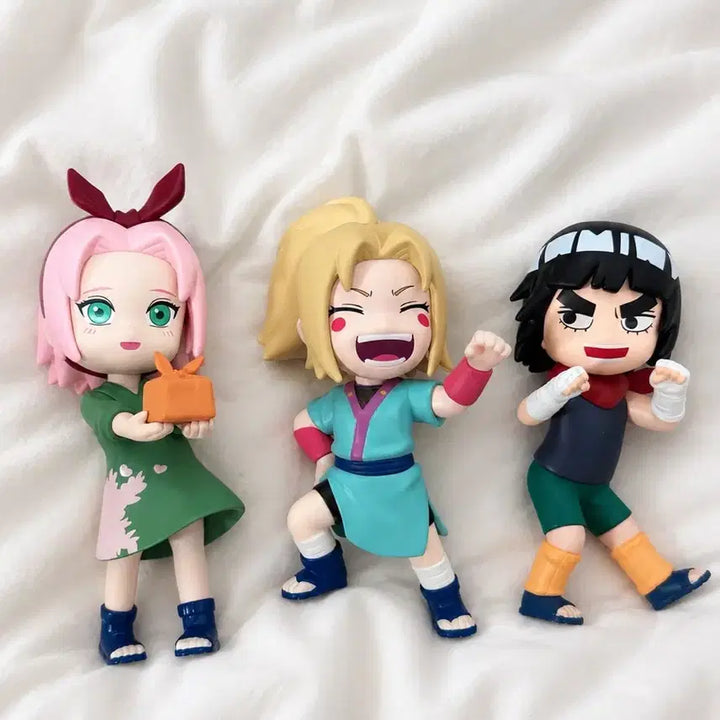 [BUNJANG] PopMart Naruto Childhood "Tsuna-kun" "Sakura" "Guy" Bundle Set / 나루토 유년기 팝마트 3종 일괄