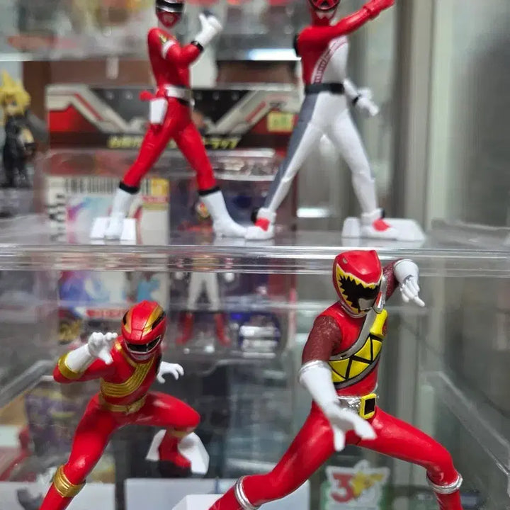 [BUNJANG] Super Sentai Red Series 2 Power Rangers 4 Figure Full Set / 슈퍼전대 레드 2탄 파워레인저 피규어 4종 풀세트