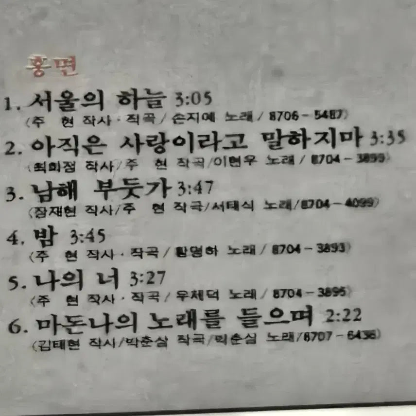 [BUNJANG] Omnibus 1st Album LP Vinyl Record / LP음반 .옴니버스 1집 (손지예.이현우.박춘삼.송민수.유미영)