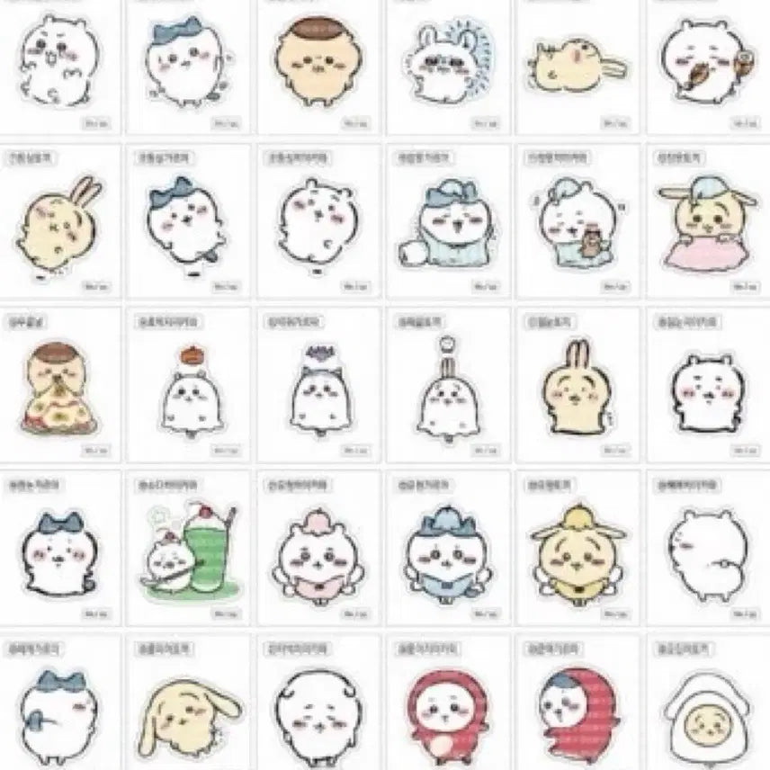 [BUNJANG] Mandu &amp; Friends Sticker Set (Series 1) - Full Set / 먼작귀 띠부씰 1탄 풀셋트