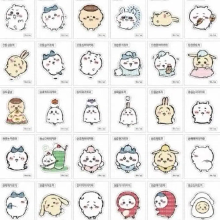 [BUNJANG] Mandu &amp; Friends Sticker Set (Series 1) - Full Set / 먼작귀 띠부씰 1탄 풀셋트