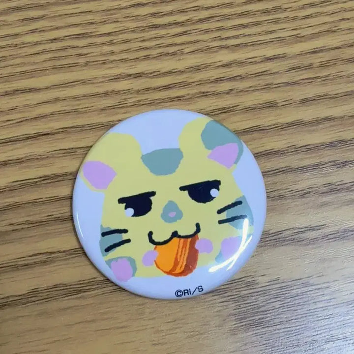 [BUNJANG] Hamtaro Yammi Badge (Vintage) / 고전 빈티지 방가방가 햄토리 얌얌이 뱃지