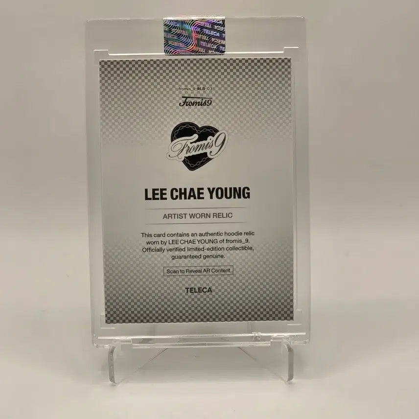 [BUNJANG] fromis_9 Lee Chaeyoung Worn Hoodie Relic Card / 테레카 프로미스나인 이채영 실착 후디 렐릭 카드
