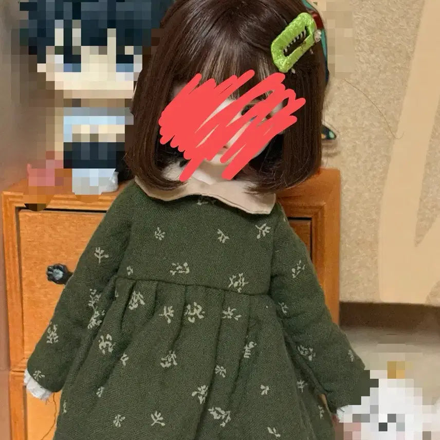 [BUNJANG] BJD USD Outfit Set: Dress, Hat, and Hooded T-shirt / 구체관절인형 usd 의상 구관 원피스 후드티