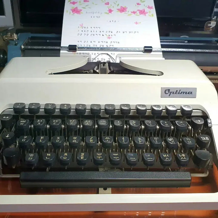 [BUNJANG] Optima 48 Korean Typewriter / Optima 한글 네벌식 타자기