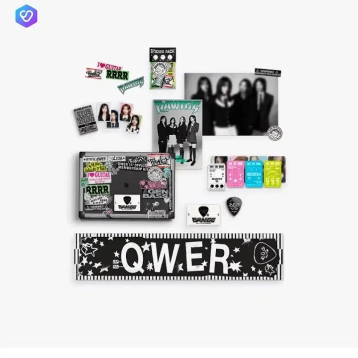 [BUNJANG] Qwer 1st Membership Kit Photocard Holder (Sealed) / qwer 바위게 1기 멤버쉽 키트 미개봉 판매해요
