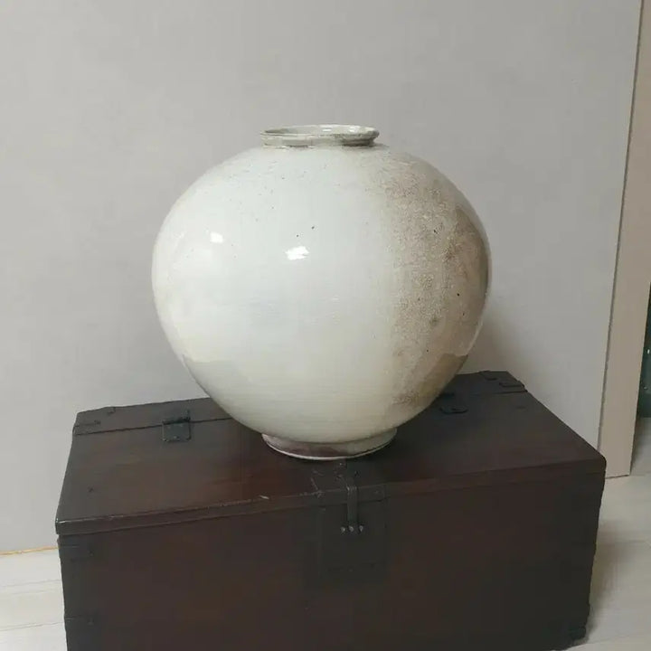 [BUNJANG] Kiln Fired Jinsha Moon Jar (Height 36cm) / 장작가마 진사 달항아리(높이 36)