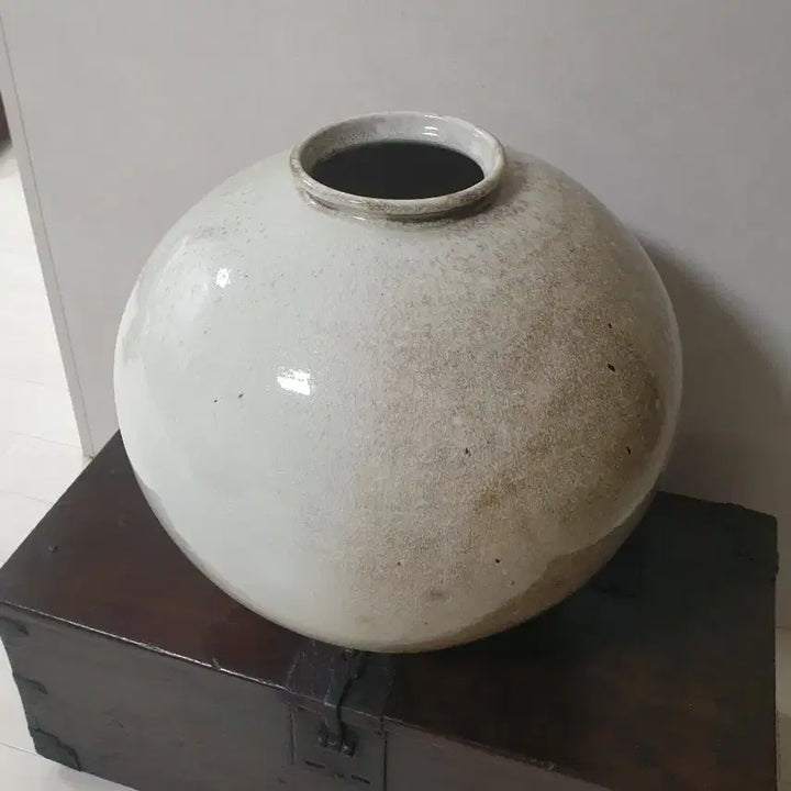 [BUNJANG] Kiln Fired Jinsha Moon Jar (Height 36cm) / 장작가마 진사 달항아리(높이 36)