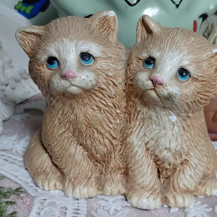 [BUNJANG] Vintage British Twin Cat Figurine / 컨디션할인Vintage)영국 빈티지 고양이 장식 인형