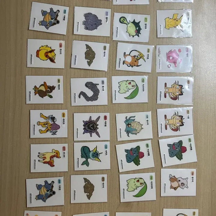 [BUNJANG] 60 Pokemon Sticker Set (1st Gen to Current) with Sleeves / 띠부씰(60장) 슬리브 다 씌어져 있습니다(1세대~현재)