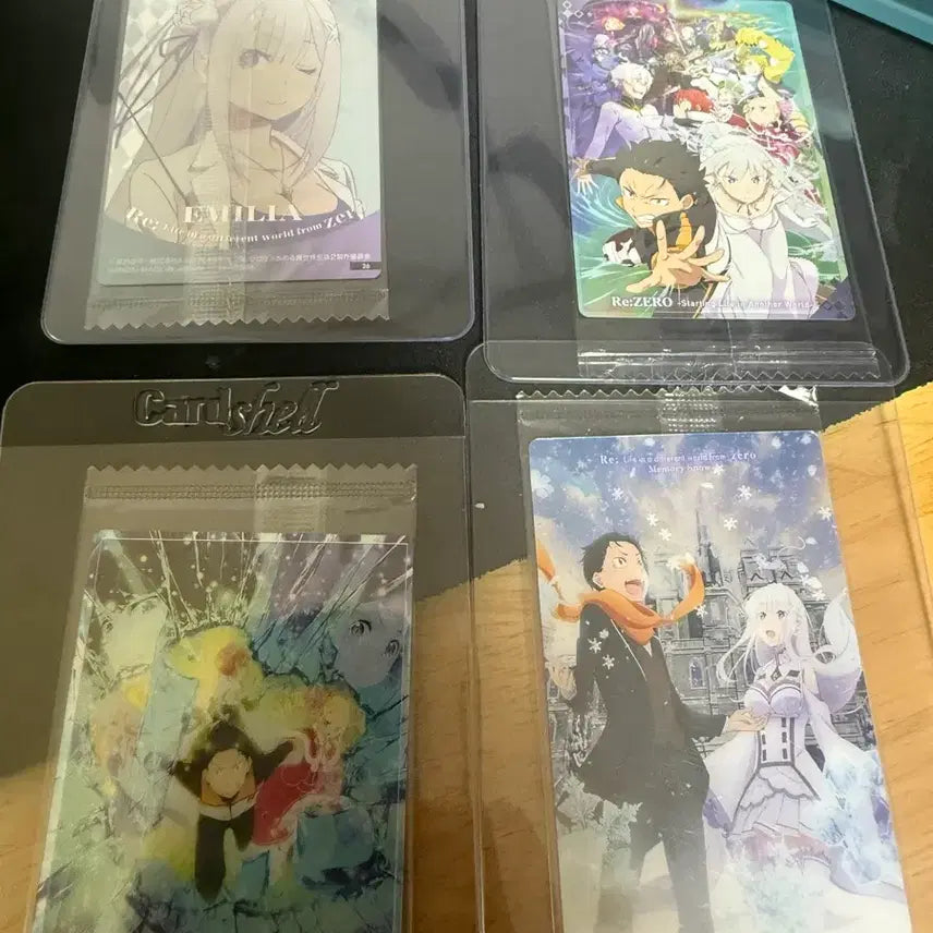 [BUNJANG] Re:Zero Wafer Card Bundle Set / 리제로 웨하스 4종일괄