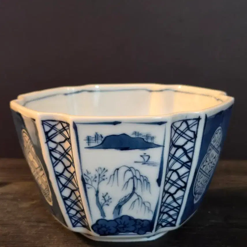 [BUNJANG] Celadon Landscape Porcelain Set of 4 / 도자기 작품 (k-355)
