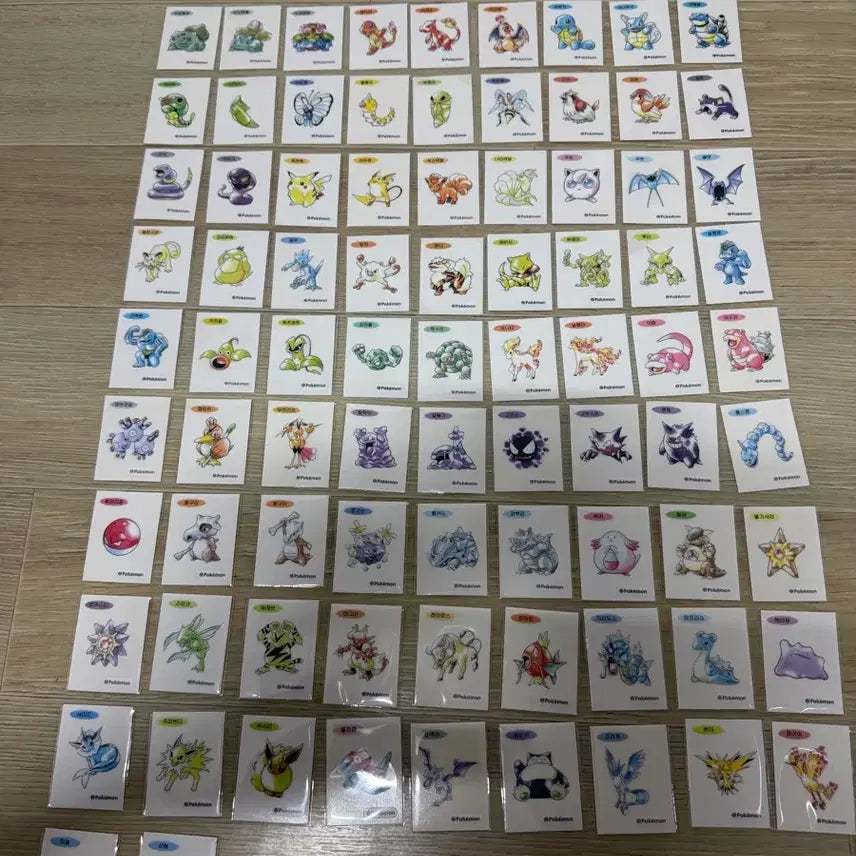[BUNJANG] Pokemon Stickers Collection (105 Total) / 포켓몬 띠브실 83장 + 중복 12장