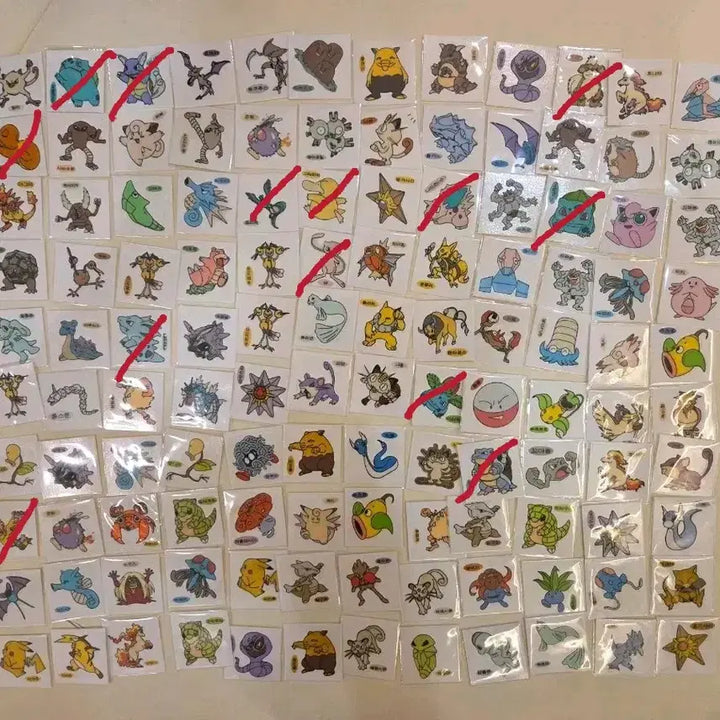 [BUNJANG] Pokemon Old Version Sticker / 포켓몬 구버전 뗀씰 띠부띠부씰