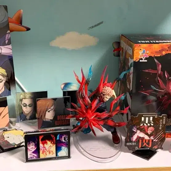 [BUNJANG] Jujutsu Kaisen Yuji Itadori Luminous Black Flash Figure &amp; Shibuya Incident Goods Bundle Set / 일괄)주술회전 루미나스타 이타도리유지 흑섬 피규어+굿즈