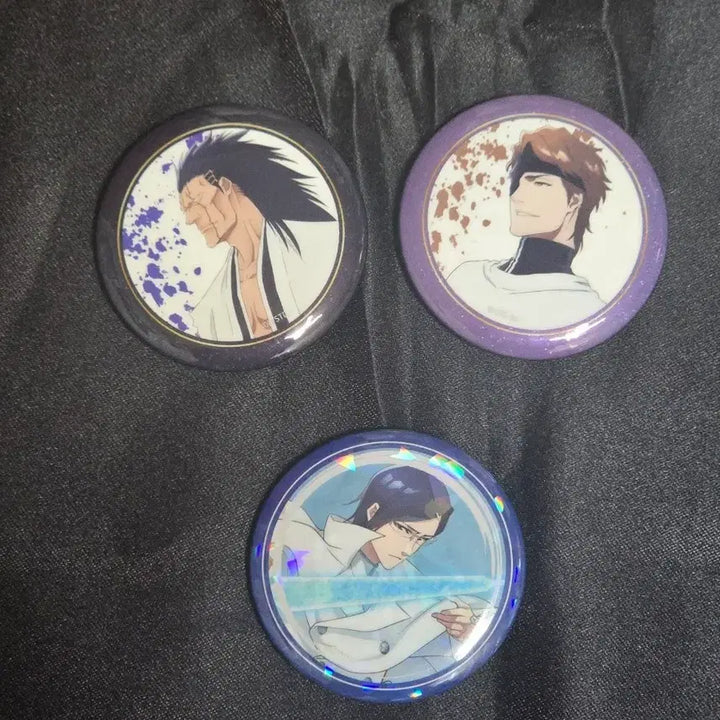 [BUNJANG] Bleach Exhibition (Bleach-ten) Can Badges - Aizen, Kenpachi, Ishida - Bundle Set / 블리치 전시회 블리치전 캔뱃지 아이젠 켄파치 이시다 일괄