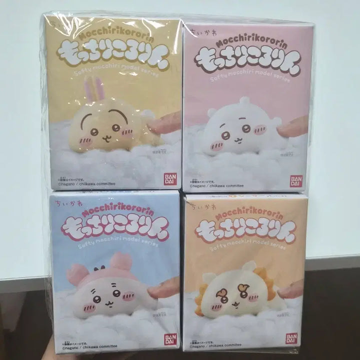 [BUNJANG] Cheikawa Usagi, Cheikawa, Hachiware, Kani, Shisa Mochi Rikorin Set (Sealed) / 치이카와 먼작귀 모찌리코로링 미개봉품 (우사기, 치이카와, 카니, 시사)